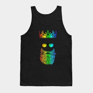 LGBT Gay Bearded Bear King Design T-Shirt Tank Top